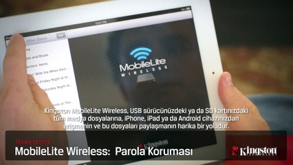 MobileLite Wireless -- Nasıl Yapılır Parola Koruması