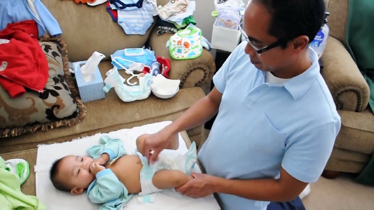 Philip Father Changing a Diaper...HILARIOUS!