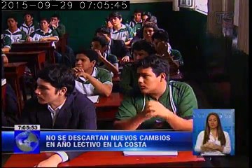 No se descartan nuevos cambios en año lectivo en la costa