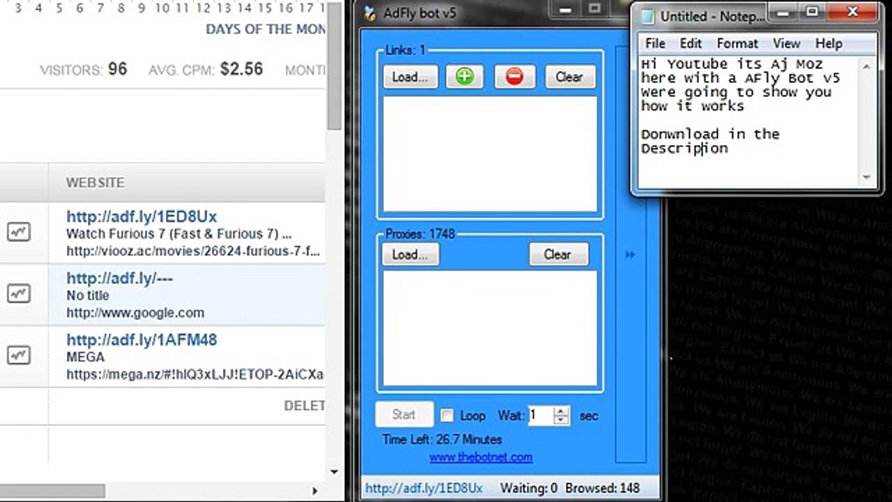 AdFly Bot Auto Clicker - 2015 ( PATCHED )