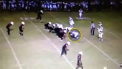 Player Kicks Helmet-less Player