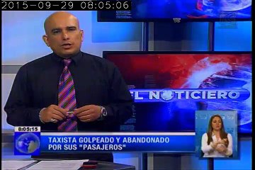 Taxista golpeado y abandonado por sus "pasajeros"
