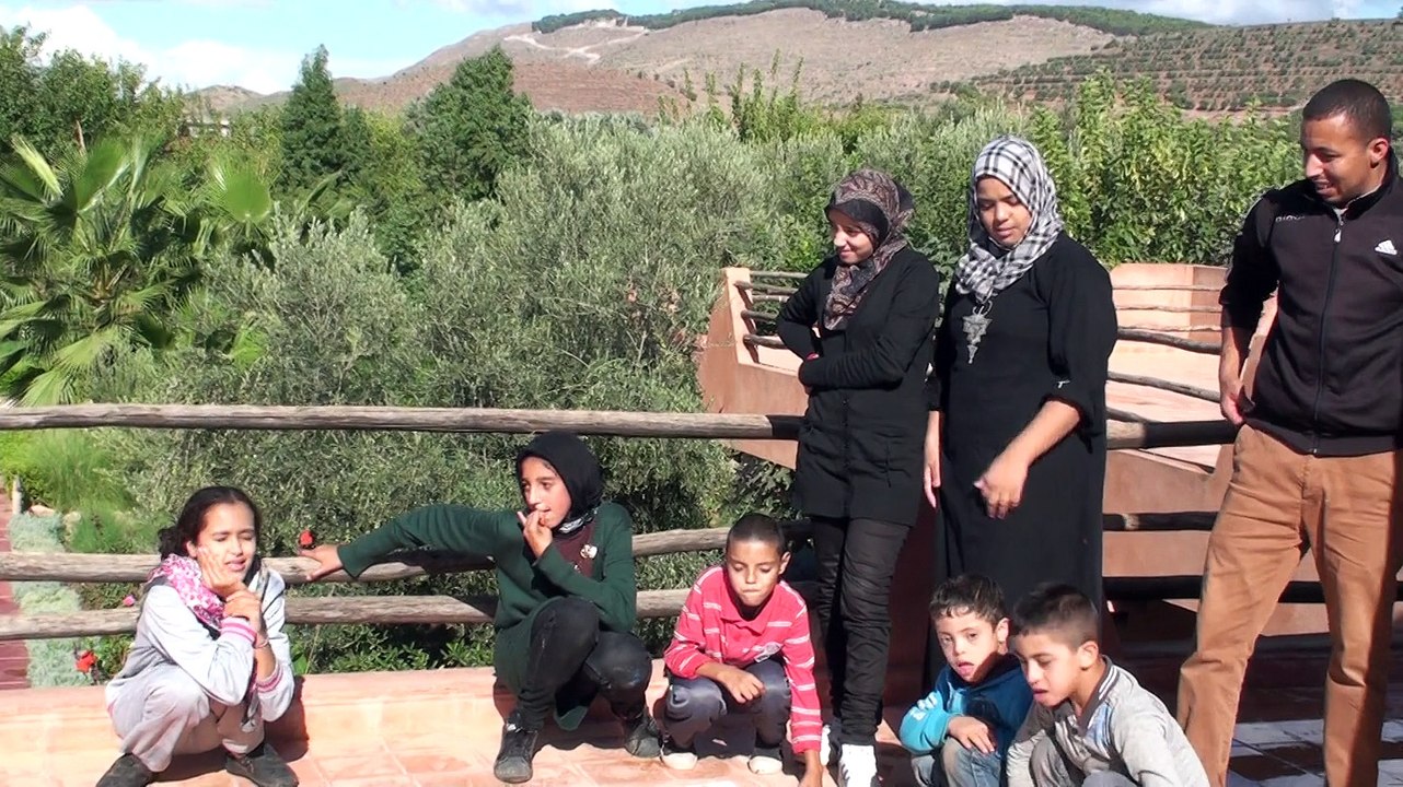 Fresque réalisée par les enfants le 29 septembre 2015 au siège de l'association Ourika Tadamoune