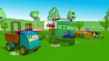 Kids 3D Construction Cartoons for Children: Leos ROAD ROLLER! (3d construction like TuTi