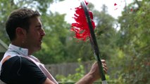 Jelly Tennis filmé en Slow Motion - Jouer au tennis avec des balles en gelée