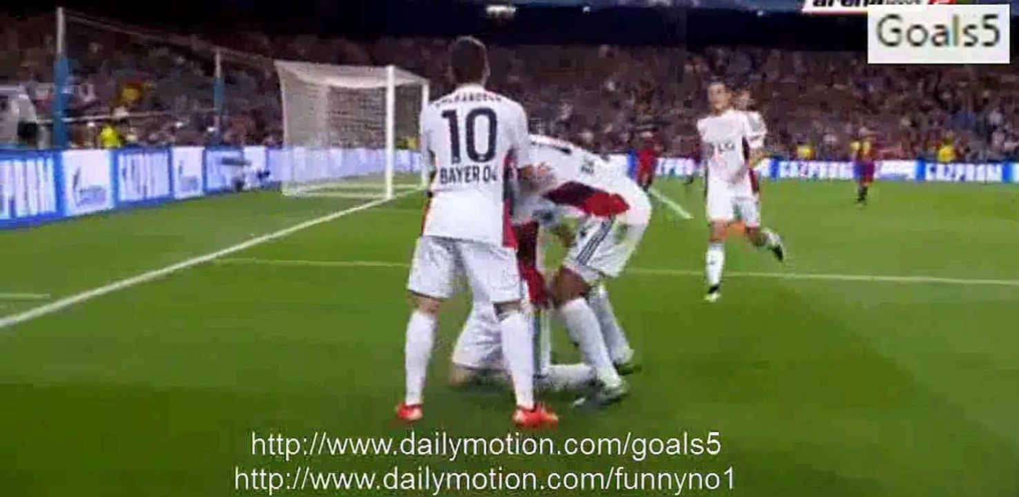 Kyriakos Papadopoulos Goal Barcelona 0 - 1 Leverkusen Champions League 29-9-2015_HD