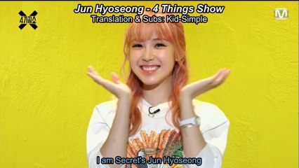 [eng sub] Jun Hyoseong "4 Things Show" - 150519 (w/Jieun & Hana)