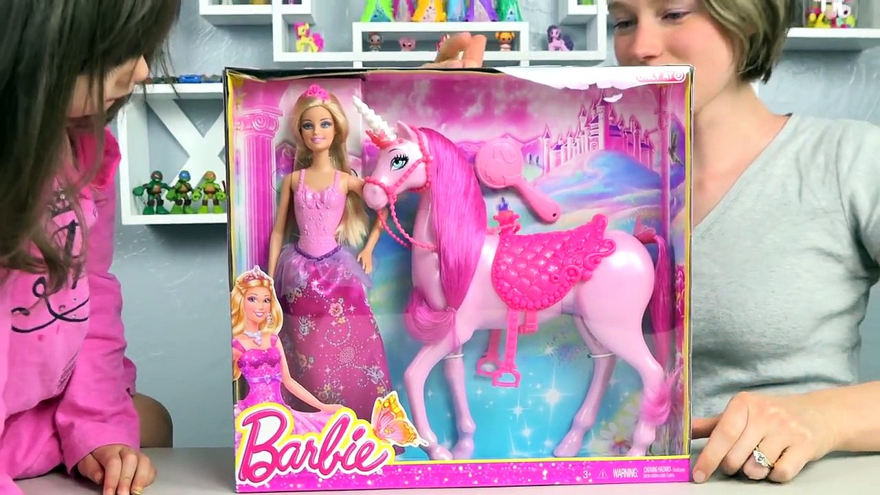 Barbie Princess Doll and Regal Unicorn Toy Dolls Playset