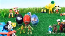 THOMAS & FRIENDS   3 KINDER SURPRISE EGGS!!! (Angry Birds, Spongebob, Monsters Inc, etc.)