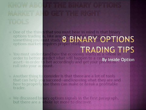 Inside option - 8 Binary Options Trading Tips