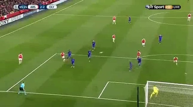 Alexis Sanchez Goal 2-2 Arsenal vs Olympiakos