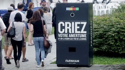 Plus tu gueules sur ce distributeur, plus tu es récompensé !