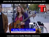 Télévision-Bordeaux-33 place de la comédie nous rencontrons Kathy Rhodes auteur compositeur interprète chanteuse