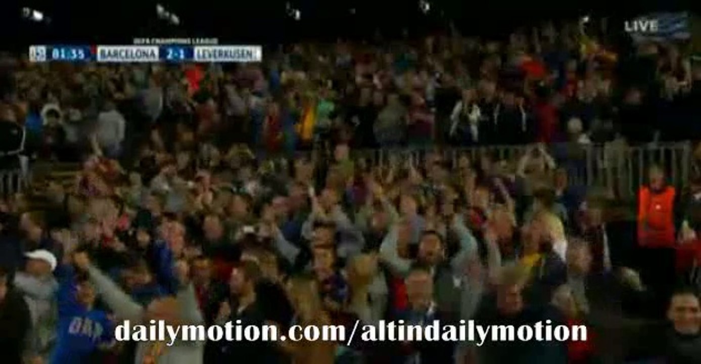 Luis Suarez Amazing Goal - FC Barcelona 2-1 Bayer Leverkusen - Champions League - 29.09.2015