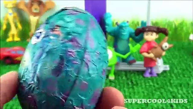 Monsters University Movie Toy Kinder Suprise Egg Sulley and Mike Wazowski
