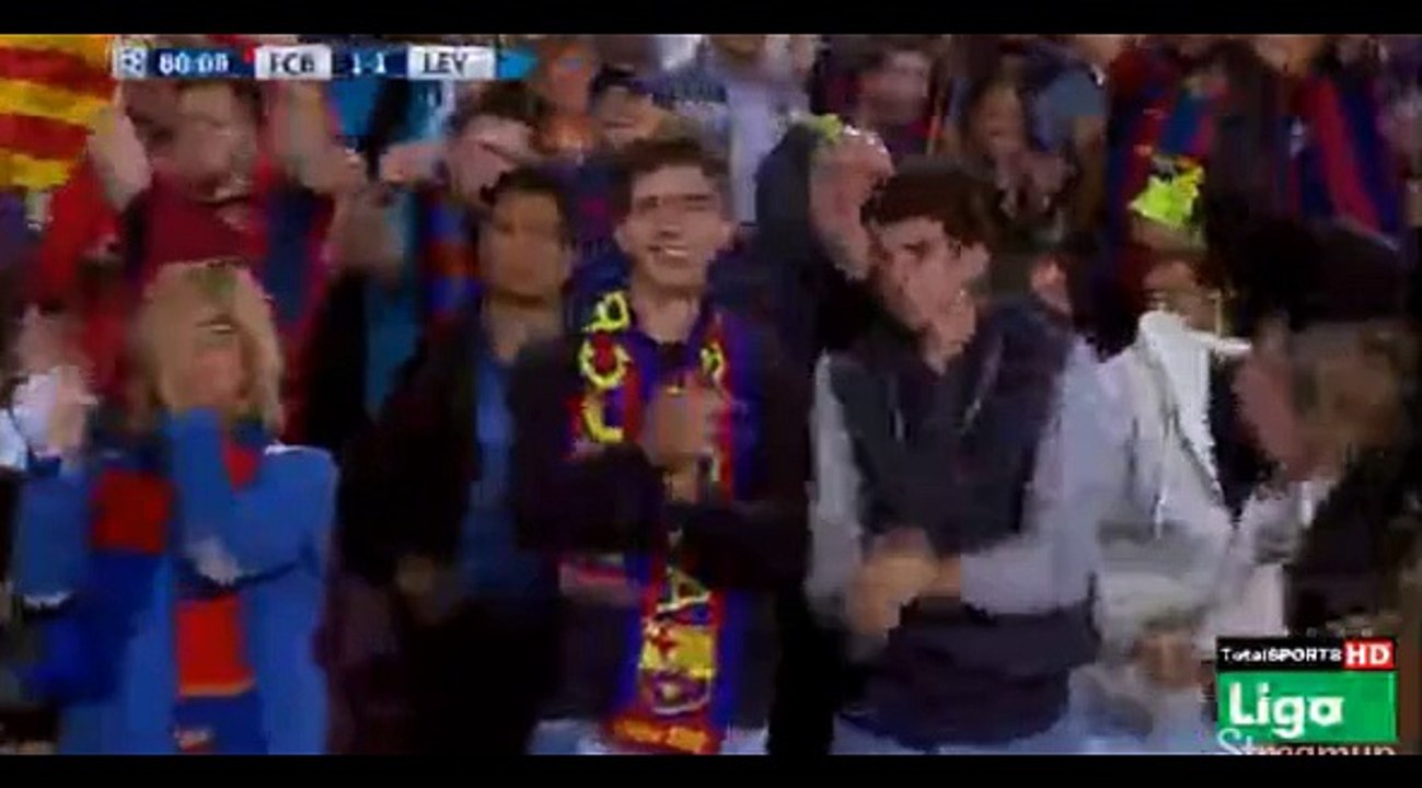 Goal Sergi Roberto 1-1 . Fc Barcelona - Bayer 04 Leverkusen . 29-09-2015