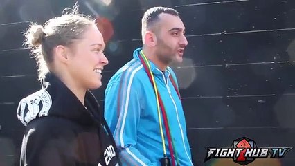 Ronda Rousey vs Miesha Tate 2- Rousey Beach workout