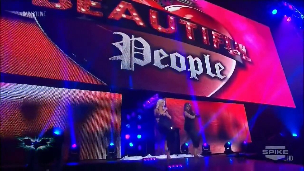 Evening Gown Match Angelina Love Velvet Sky Vs Madison Rayne and Brittany  5-8-14