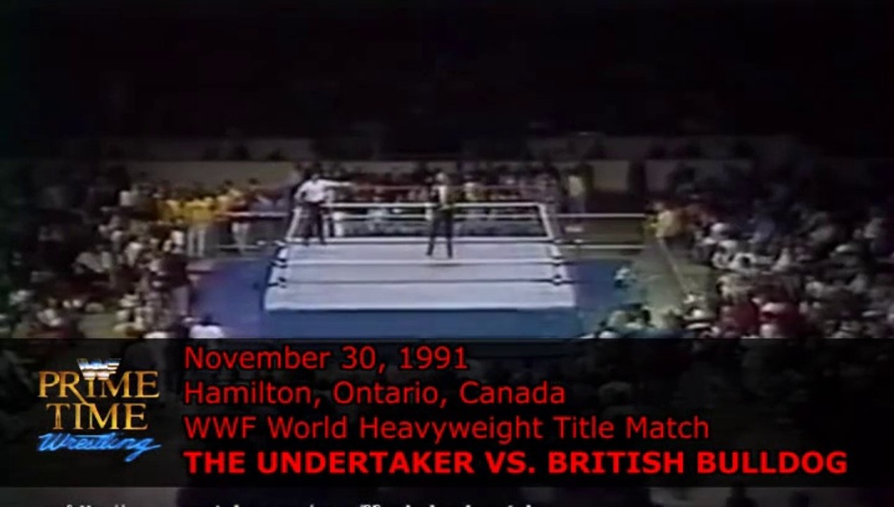 1991-11-30 WWF Prime Time Wrestling - WWF World Heavyweight Title - The Undertaker vs British Bulldog (Davey Boy Smith)
