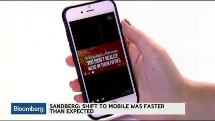 Sandberg Says Shift to Mobile Was Faster Than Expected