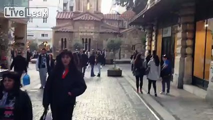 Amazing gypsy street brass band in Athens