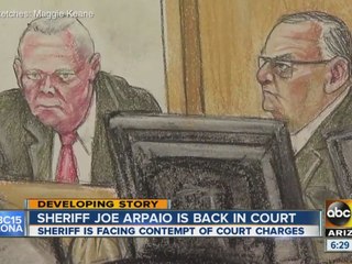 Sheriff Arpaio back in court