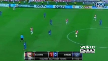 Wilson Morelo Goal ~ Santa Fe vs Emelec 1-0