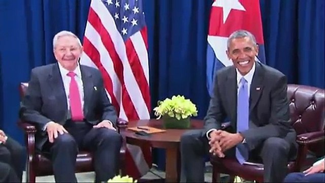 Raúl Castro se reúne con Michelle y Barack Obama