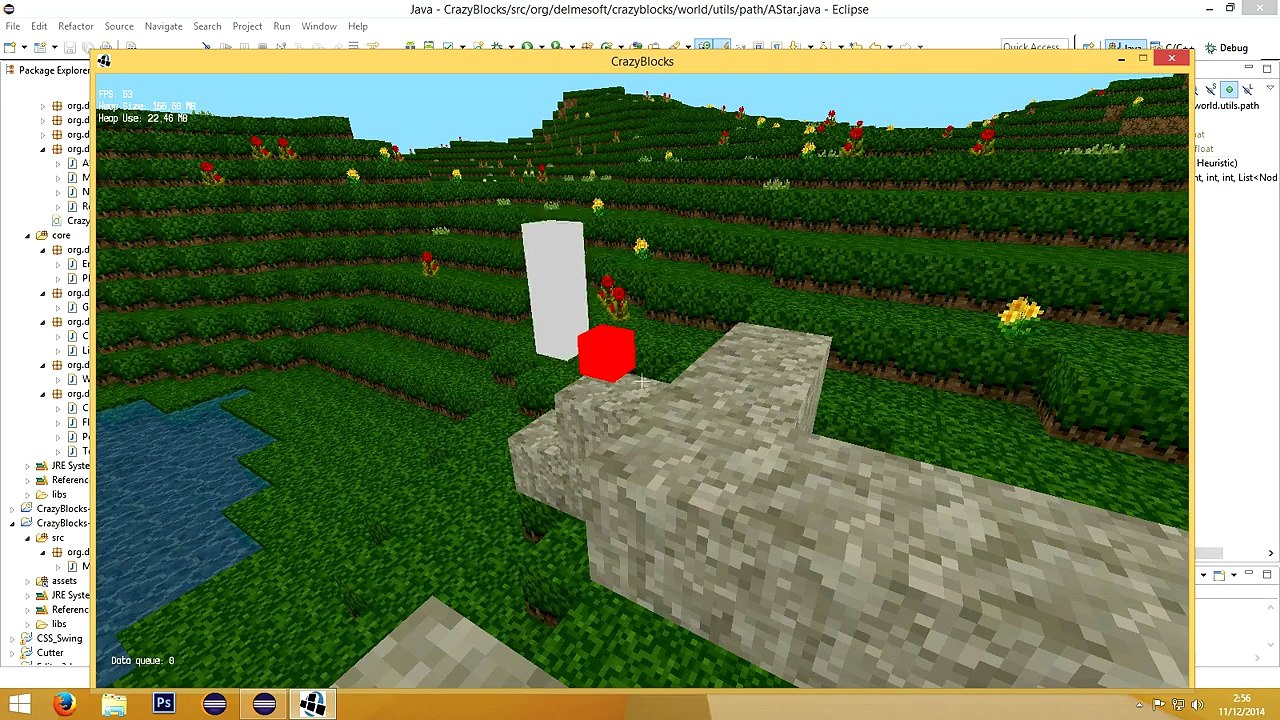 libGDX - A-Star search algorithm test (voxel engine)