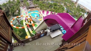Arrepius - Floor Drop Slide : Yellow Tube : HD POV (Beach Park, Brazil)