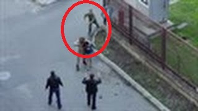 Russian soldier disarms actor shooting hostage scene