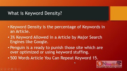 Keyword Density Tutorial in Urdu