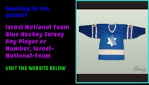 Israel National Team Blue Hockey Jersey Any Player or Number, Israel-National-Team