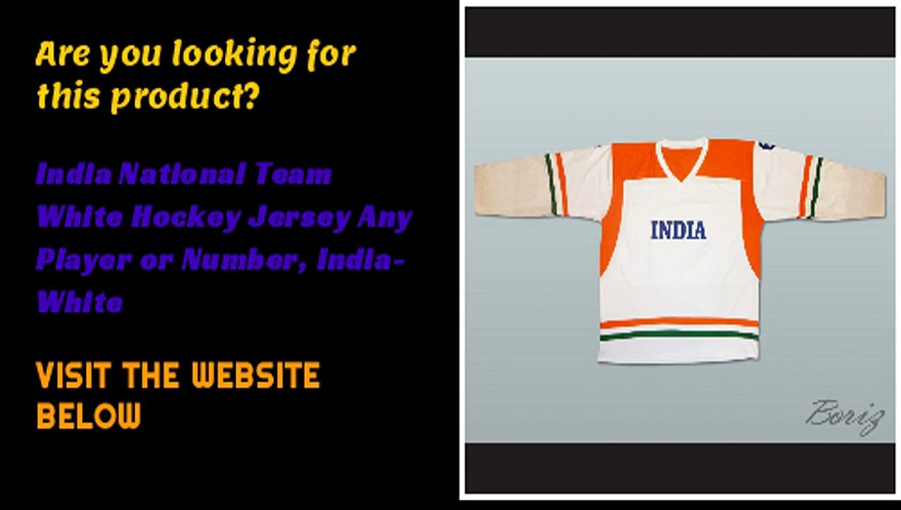 India National Team White Hockey Jersey Any Player or Number, India-White
