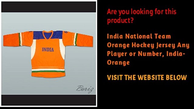 India National Team Orange Hockey Jersey Any Player or Number, India-Orange