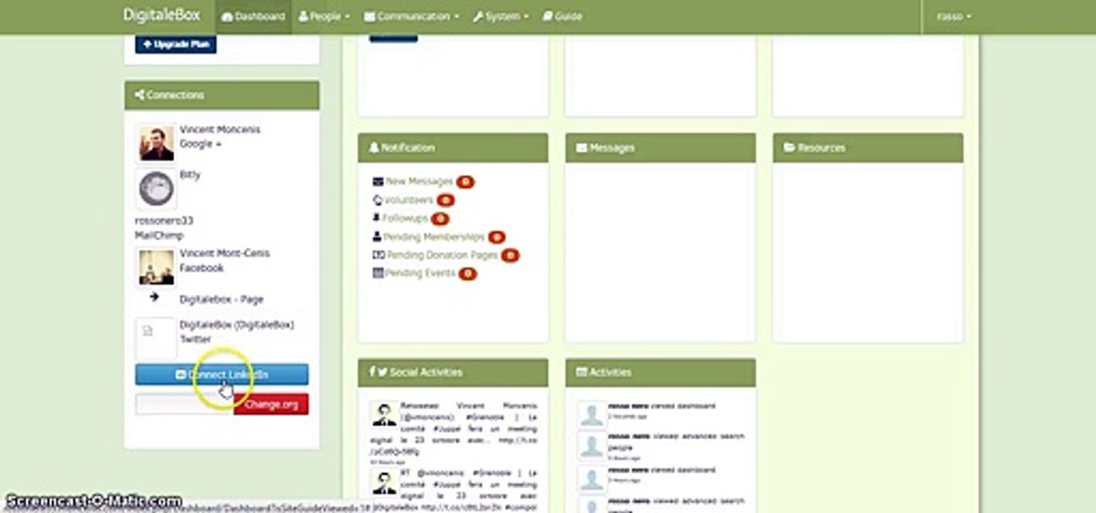 Connecter vos réseaux sociaux à la base de données DigitaleBox