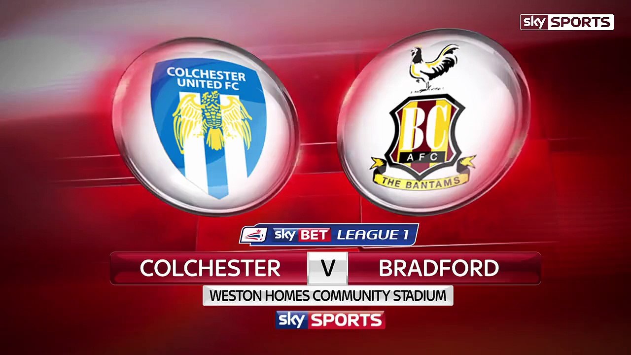 Colchester 2-0 Bradford (Highlights)September 30,2015