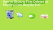how to recover files form deleted or emptied recycle bin