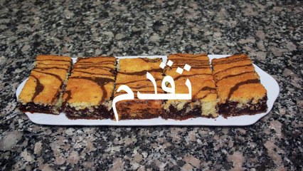 كيكة خفيفة مزينة بالككاو cake decorating with cocoa powder