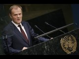 European Council president Donald Tusk addresses UN General Assembly