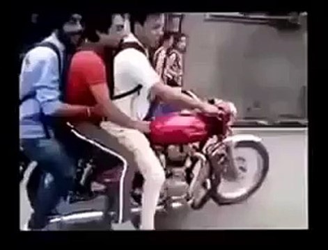 Funny Bike Stunts Fail In front of Girls From India Latest 2015.