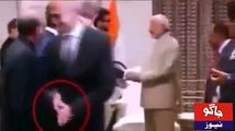 CEO  microsoft  brushing hands after handshake with PM narender modi