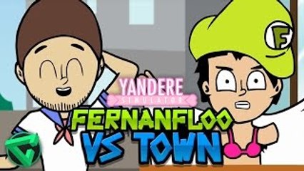 FERNANFLOO VS ITOWNGAMEPLAY - ANIMACIÓN YANDERE SIMULATOR (Animation)