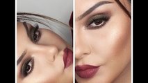 Fall Makeup Subtle Berry Lips Soft Khaki Brown smokey eyes