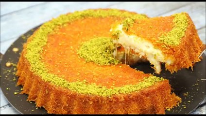 طريقة عمل كنافة بحشوة القشطة والجبن