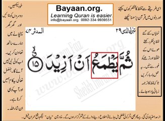 Surrah 074_015 mp4 Very Simple Listen, look & learn word by word urdu translation of Quran in the easiest possible metho