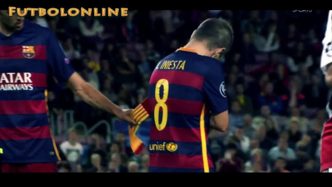 Andres Iniesta lesion FC Barcelona vs Bayer Leverkusen 2-1 29_09_2015