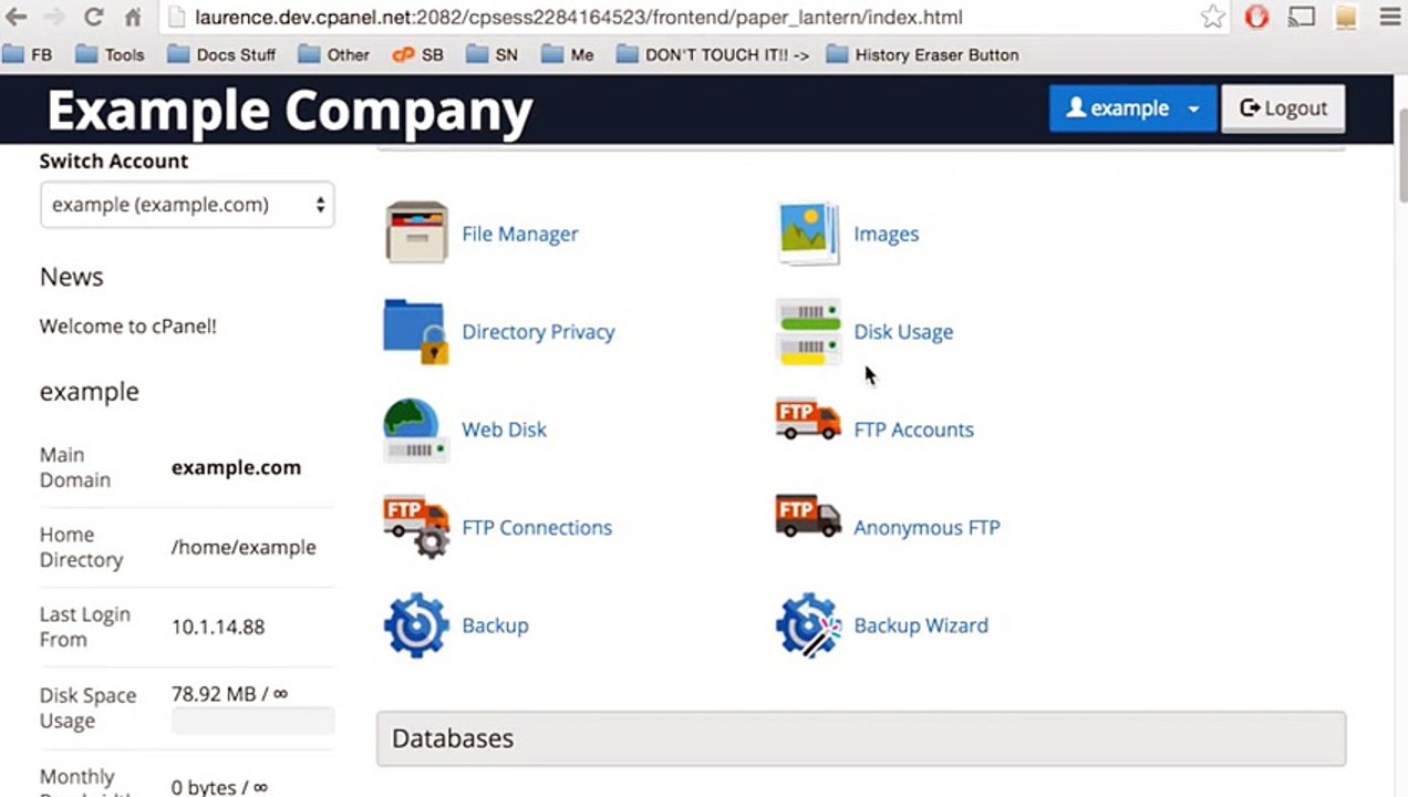 Cpanel Tutorial :: Disk Usage