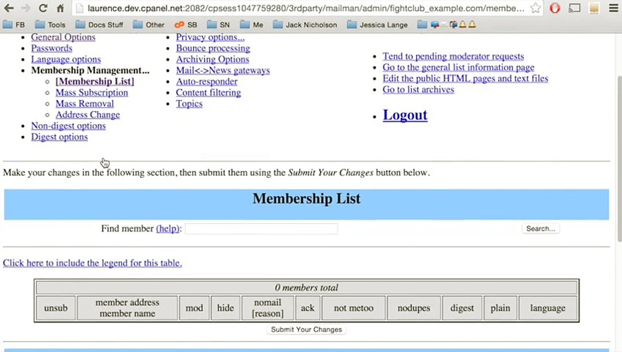 Cpanel Tutorial :: Mailing Lists - Mailman
