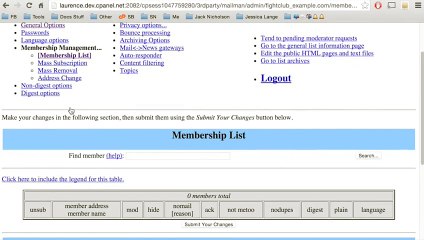 Cpanel Tutorial :: Mailing Lists - Mailman